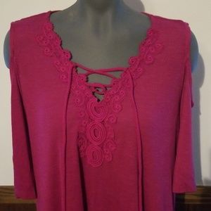 LA Threads Cold Shoulder Top